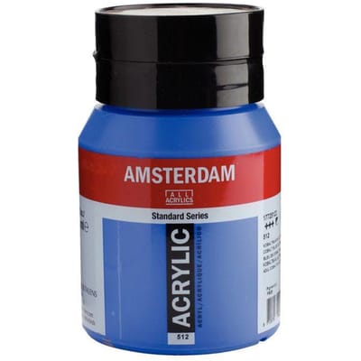 Peinture Acrylique - TALENS - Amsterdam - 500ml - Bleu de Cobalte Outremer - Mixte bleu