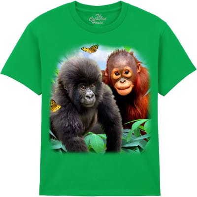 KIDS Gorilla Orangutan Jungle Buddies The Coloured House KIDS T-shirt XL