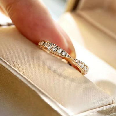 Huitan Chic Dames Dunne Ringen Eenvoudige Stijlvolle Trouwringen Accessoires Dagelijks Dragen Exquise Temperament Damesring Mode Sieraden 10 white
