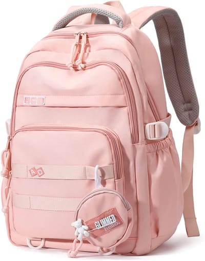 Rugzak voor meisjes – stijlvolle schooltas voor tienermeisjes – casual dagrugzak voor basisschool en middelbare school - School Backpack Girls Teenagers Waterproof Backpack - Schooltas - Spatwaterdicht - Heren en Dames - Jongens en Meisjes - Roze