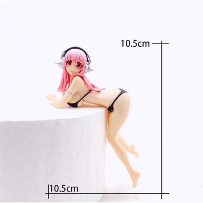 Figurine Anime Supe Sonico 12cm Dessin Animé Fille Sexy Figurine d'Action Modèle PVC Jouets Collection Stopper Nouilles Poupée Japonaise Cadeau pour Fans