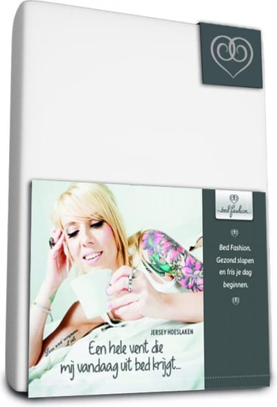 Bed-fashion jersey hoeslaken Wit - 100 x 200 cm - Wit