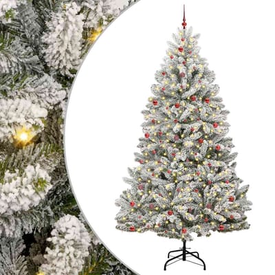 vidaXL - Kunstkerstboom - 300 - cm - 300 - LED's - Warmwit - PVC - en - Staal