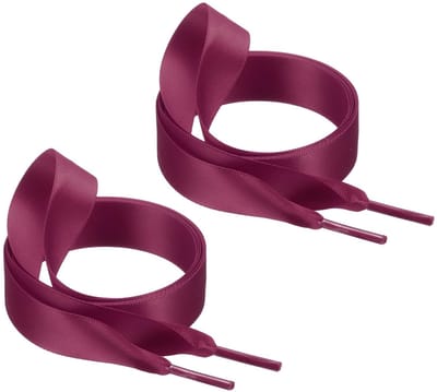 Dailygoods - QUARKZMAN Satijnen veters van 119 cm breed, zijdeachtige platte schoenveters, voor vrouwen, schoendecoratie, koraalroze
