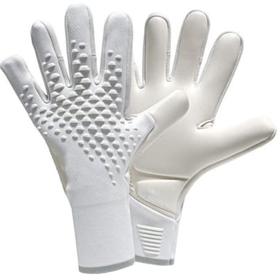 Nieuwe Predator Voetbal Keepershandschoenen Volwassenen Mannen Vrouwen Verdikken Latex Antislip en Slijtvast Voetbal Keepershandschoenen 6 wit