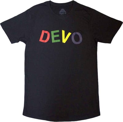 Devo - Logo Heren T-shirt - S - Zwart