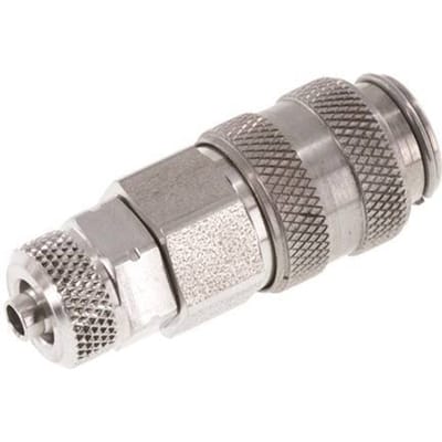 RVS 306L DN 5 Luchtkoppeling Snelkoppeling 4x6 mm Push-On - CLS5-N-SSL-P-4