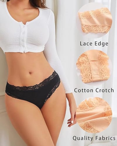 Braziliaanse Damesslips van Katoen - Zacht en Sexy Ondergoed voor Dames, Multipack van 5 Stuks