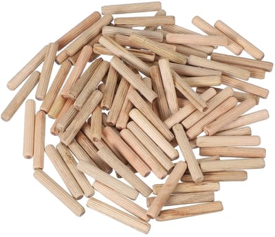 Houten Deuvelpennen - Houtverbinding Staven - Meubelbouw - Gecanneleerd Ontwerp - 8x50 mm - Natuurlijk Hout