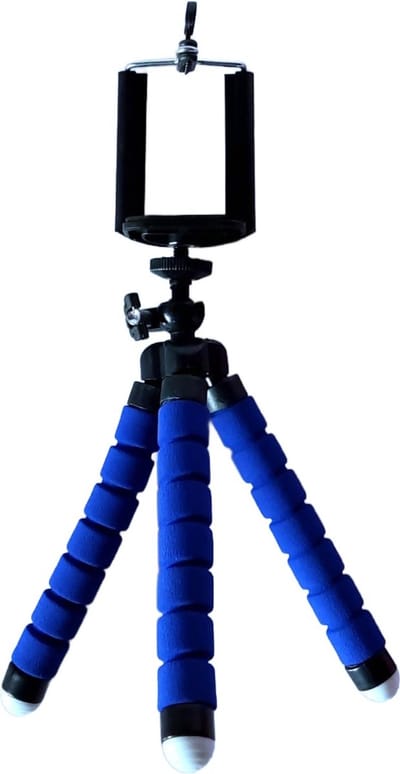 Telefoonhouder - Blauw - Telefoonhouder met pootjes - Beweegbare poten - Universeel - Standaard voor telefoon