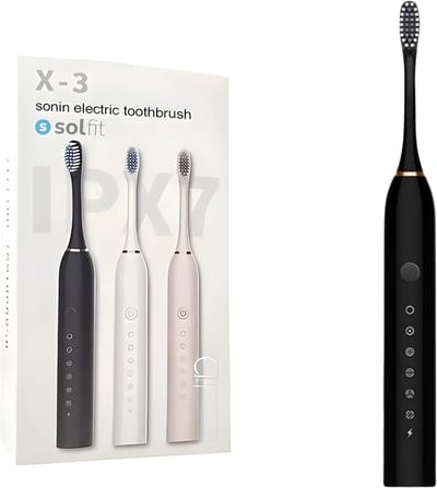 Bodybite - Sonische Elektrische Tandenborstel - 42000 Bewegingen 6 Modi IPX7 Waterdicht - Zwart - BELISMILE
