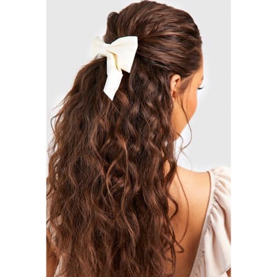 boohoo Dames Mini Strik Haarspeld | Creme
