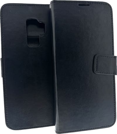 Portemonnee Book Case Hoesje Geschikt voor: Samsung Galaxy S9 - Zwart