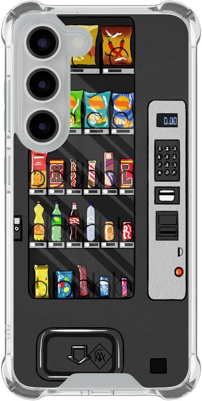 Casimoda® hoesje - Geschikt voor Samsung Galaxy S23 - Snoepautomaat - Shockproof case - Extra sterk - TPU/polycarbonaat - Multi, Transparant