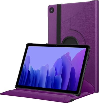 Tablethoes Geschikt voor: Samsung Galaxy Tab A7 10.4 (2020) SM- T500 / T505 / T507 Draaibaar Hoesje - Rotation Tabletcase - Multi stand Case - Paars
