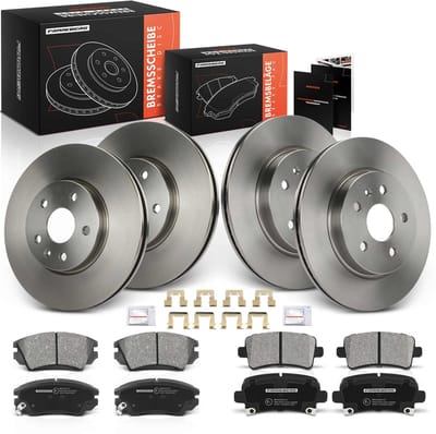Frankberg 4x remschijven 8x remblokken vooras achteras voor Chevrolet