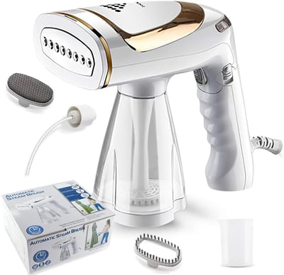 1600W Handheld Opvouwbare Kledingstomer - Draagbare Mini Stoomstrijkijzer voor Thuis en Reizen - Goud