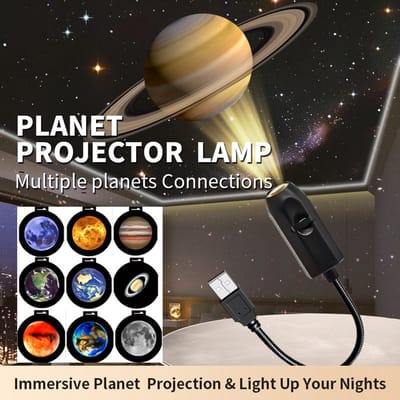 Sterrennachtlampje, maanlicht, LED-nachtlampje voor de slaapkamer, USB-projectorlamp, universele achtergrondverlichting, 9 patronen beschikbaar.