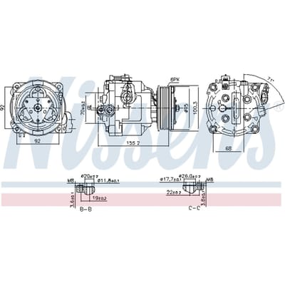 Compressor airconditioning NISSENS 890806