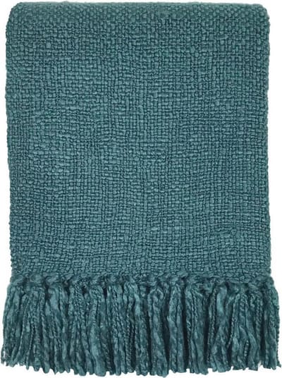 Malagoon - Dark lead blue solid throw