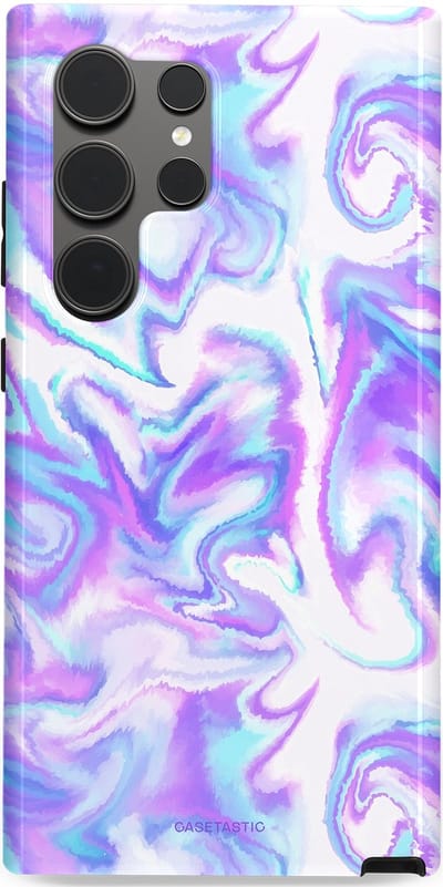Casetastic Hoesje Geschikt voor Samsung S24 Ultra - Stijlvolle Beschermende Duo-layer Case - Tie Dye magie