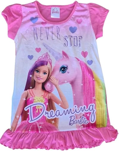 Barbie Nachtjapon - Maat 92/98 - Pyjama - Mattel - Roze
