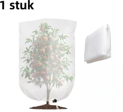 2-delige - Insectenwerende netzak - Verdikt - Insectenwerende nethoes voor landbouwgroenten - Insectenwerende vogelnethoes voor kasfruitbomen - 60 mesh - Trekkoord 100*140cm - Wit