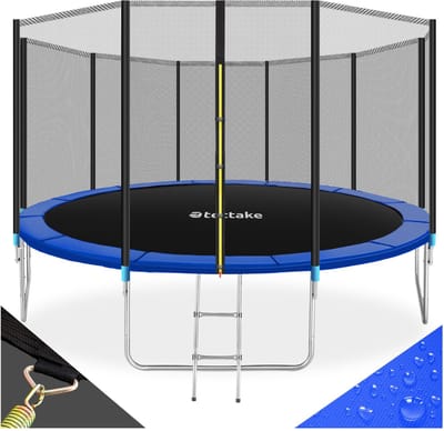 tectake® Trampoline - Ø457 cm - TÜV-geteste Kindertrampoline met Veiligheidsnet - Buitenspeelgoed - Sporttrampoline - Speeltoestel voor in de Tuin