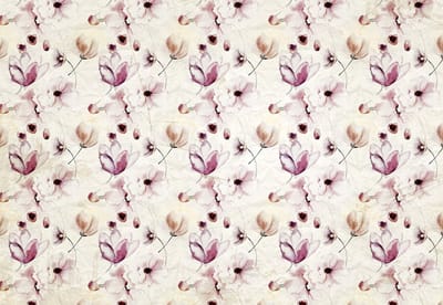 Fotobehang Flowers Pattern Pink | XL - 208cm x 146cm | 130g/m2 Vlies