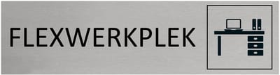 CombiCraft aluminium deurbordje Flexwerkplek - 165 x 45 mm met tape