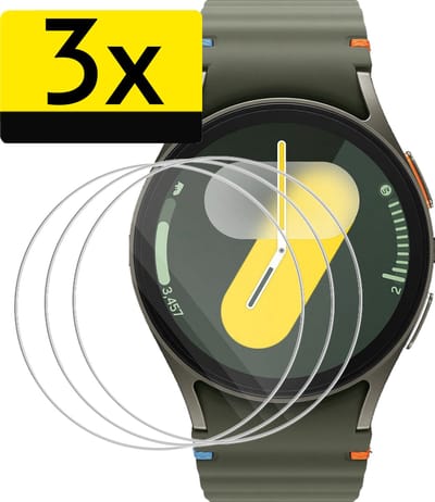Screenprotector - 3 Stuks - Geschikt voor Samsung Galaxy Watch 7 (40 mm) - Sterk & Shockproof - Tempered Glass - Beschermglas Screen Cover - Gehard Glas - Bescherm Protector voor Smartwatch