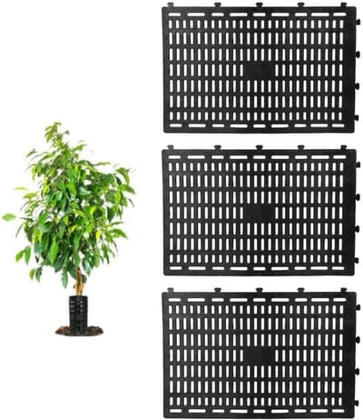 Boomstam Beschermers - Planten Omhulsels - Tuin Onderhoud - Ademende Gaten - 3 Stuks - Zwart
