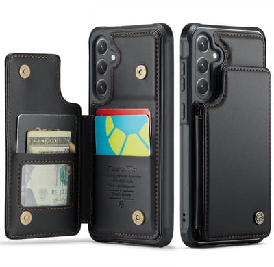 CaseMe Hoesje - Geschikt voor Samsung Galaxy S26 Hoesje - CaseMe C22 Back Cover met Pasjeshouder - Zwart