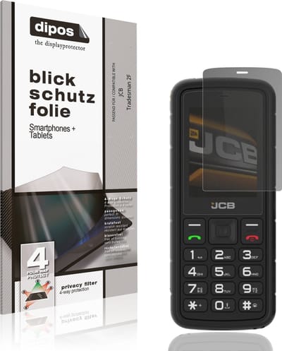 dipos – Matte Privacy Screenprotector geschikt voor JCB Tradesman 2F | Anti-Spy Beschermfolie
