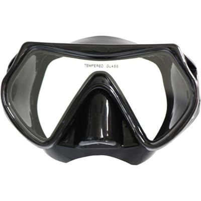 Dideep Duikspiegel voor Volwassenen Snorkelmasker Zwemmen Kikker Spiegel Gehard Glas Groot Gezichtsveld Duikuitrusting zwart