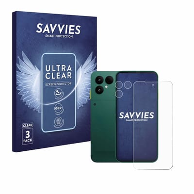 Savvies - Screenprotector voor Fairphone 6 (Voor+Camera) - Folie Beschermfolie transparant 6 Stuks