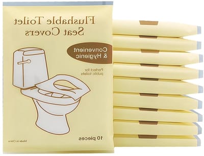 100 Wegwerp Toiletzitting Covers - Hygiënische Papieren Toilet Pads voor Openbare Toiletten, 100 Stuks, Gemakkelijk en Comfortabel in Gebruik