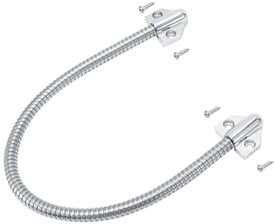 Dailygoods- Draadbeschermer Flexibel - Zinklegering - 400 mm - 10 mm Diameter - Driehoek Uiteinden - Inclusief Schroeven - Kabelbescherming