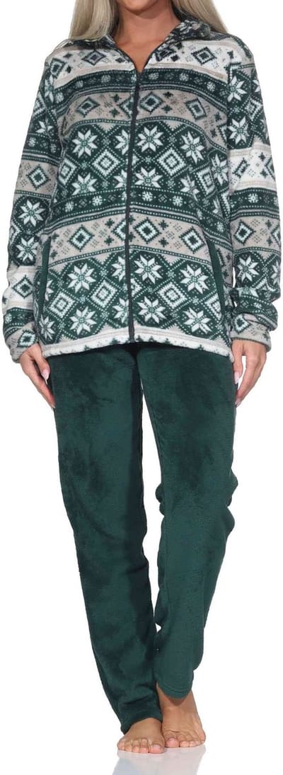 Normann dames loungewear van koraalfleece in Noorse stijl