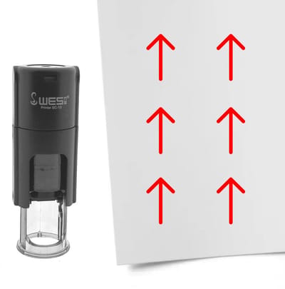 CombiCraft Stempel pijl 10mm rond rode inkt - per 1 stuk