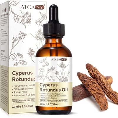 ATOANY Cyperus Rotundus Olie 60 ml – Antihaargroei Olie – Vermindert Haargroei – Kalmeert & Hydrateert Huid – Geschikt voor Alle Huidtypes