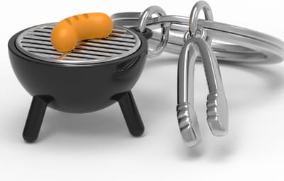 Metalmorphose sleutelhanger BBQ met tang