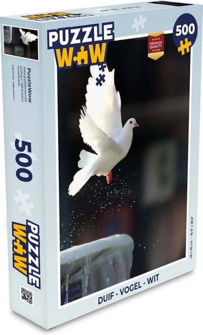 Puzzel Duif - Vogel - Wit - Legpuzzel - Puzzel 500 stukjes