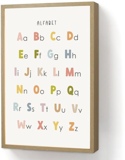 Nachtlampje 40x60 cm - Kinder lamp - Alfabet - Educatief - Kleuren - Letters leren voor kinderen - Tafellamp kinderkamer draadloos - Slaapkamer lampje - Bedlamp kinderen - Kinderlampje - Wandlamp babykamer - Nachtlampjes