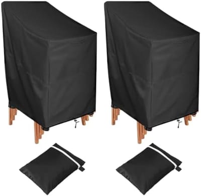 PromoHome Tuinstoel Beschermhoezen Set - Waterdichte UV-Bescherming voor Buitenmeubels