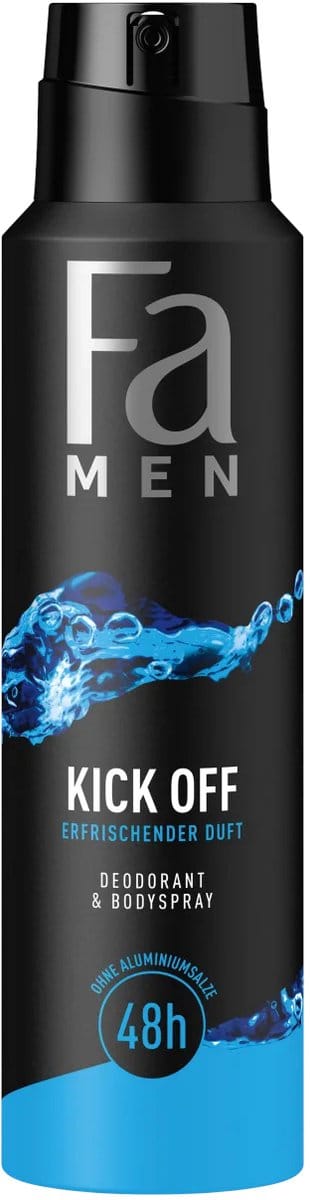 Fa Men - Deodorant Lichaamsspray - Kick-Off - Verfrissend - 48 uur Bescherming - 150 ml