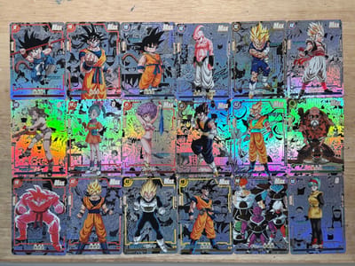 Doe-het-zelf 18 stuks/set Dragon Ball Zelfgemaakte Kaart Reliëf Verzameling Glas Flash Verguld Laser Flitsen Anime Speelgoed Leuk Cadeau Cartoon blue