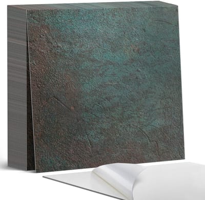 Coloray Plaktegels - Textuur met een subtiel patroon Zelfklevende Tegels - 20 cm x 20 cm - Groente Plaktegels - 20 stuks - Vierkant PVC Tegels - Plaktegels Badkamer - Plaktegels Vloer - Vinyl Tegels - Wandtegel Zelfklevend