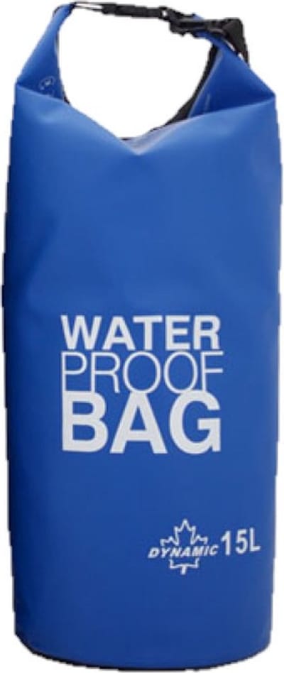 Waterdichte duffel bag/plunjezak/dry bag 15 liter blauw - Waterdichte reistassen
