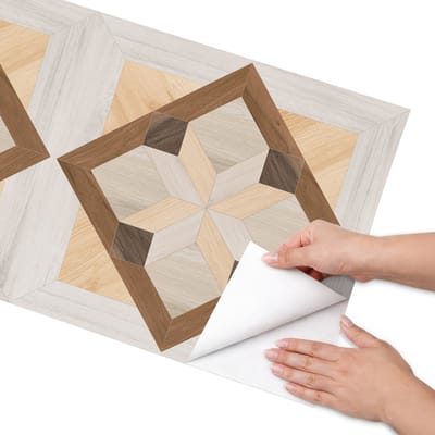 Coloray Meubel Wrap Folie - Bruin Meubelfolie - 50x100 cm - Decoratiefolie Zelfklevend Houten patroon - Meubelfolie Zelfklevend - Geometrische Meubelfolie - Wrapfolie Keuken - Wanddecoratie - Achtergronden en patronen